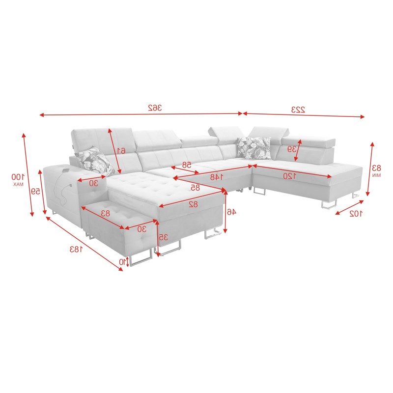 Sofá Esquinero Elegante Fusion VI con Asiento Acolchado - Comodidad y Estilo Excepcionales Sofá Esquinero Elegante Fusion VI con Asiento Acolchado - Comodidad y Estilo Excepcionales