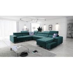 Esquina Fusion VIII con asiento acolchado y función de cama | Muebles de alta calidad