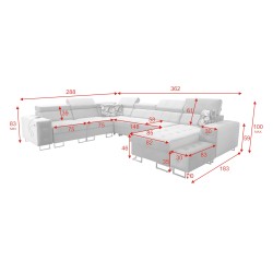 Esquina Fusion VIII con asiento acolchado y función de cama | Muebles de alta calidad Esquina Fusion VIII con asiento acolchado y función de cama | Muebles de alta calidad
