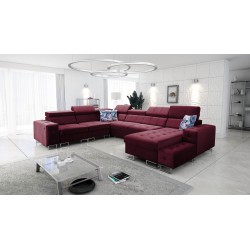 Esquina Fusion VIII con asiento acolchado y función de cama | Muebles de alta calidad