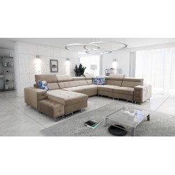 Esquina Fusion VIII con asiento acolchado y función de cama | Muebles de alta calidad