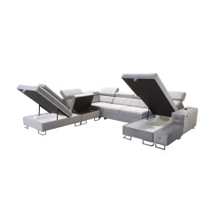 Fusion X corner sofa with sleeping function in Velvet fabric | Hydrophobic, Magic Velvet 2216 | Perfect for your living room Fusion X corner sofa with sleeping function in Velvet fabric | Hydrophobic, Magic Velvet 2216 | Perfect for your living room