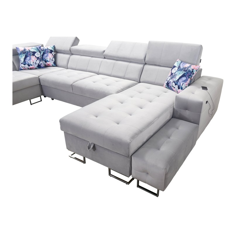Fusion X corner sofa with a sleeping function in Velvet fabric | Hydrophobic, Magic Velvet 2282 | Perfect for your living room Fusion X corner sofa with a sleeping function in Velvet fabric | Hydrophobic, Magic Velvet 2282 | Perfect for your living room