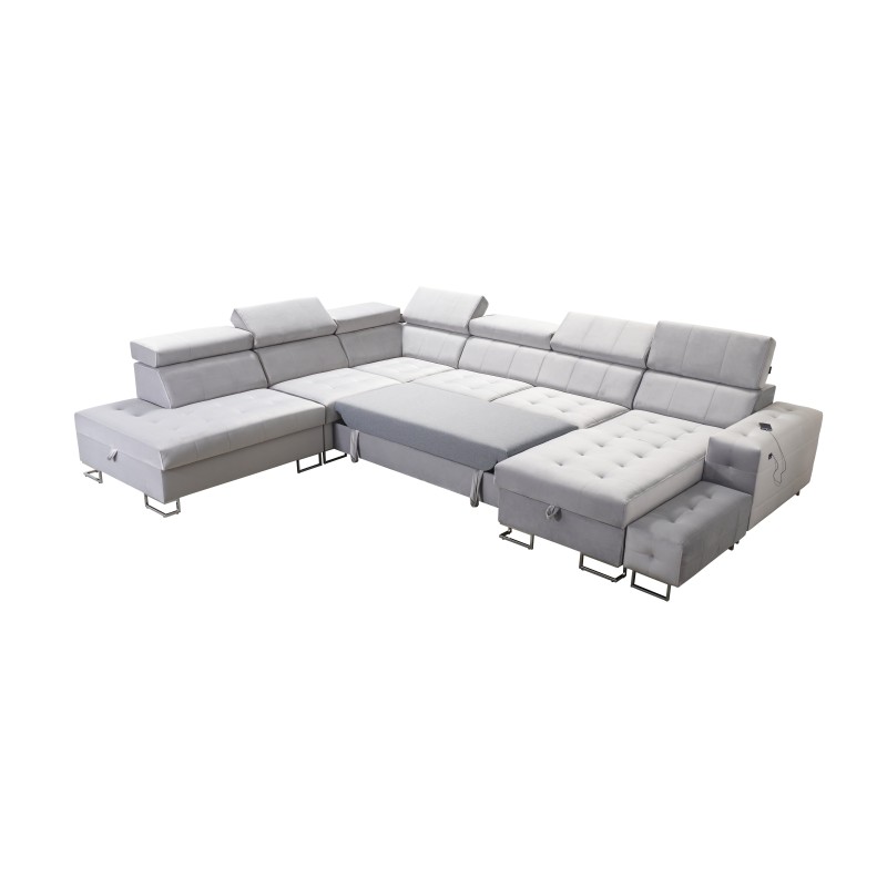Fusion X corner sofa with a sleeping function in Velvet fabric | Hydrophobic, Magic Velvet 2282 | Perfect for your living room Fusion X corner sofa with a sleeping function in Velvet fabric | Hydrophobic, Magic Velvet 2282 | Perfect for your living room