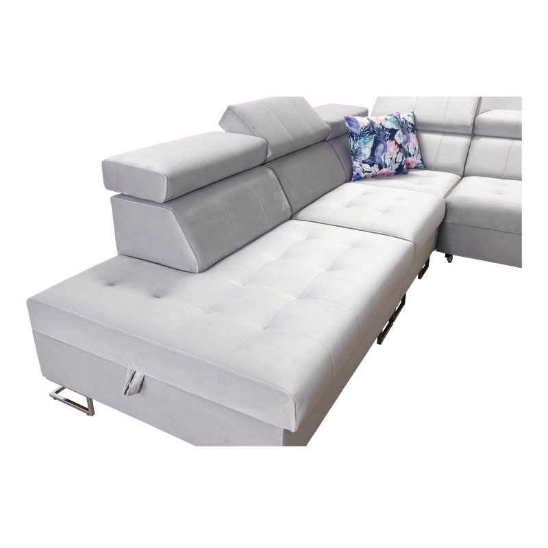 Fusion X corner sofa with a sleeping function in Velvet fabric | Hydrophobic, Magic Velvet 2282 | Perfect for your living room Fusion X corner sofa with a sleeping function in Velvet fabric | Hydrophobic, Magic Velvet 2282 | Perfect for your living room