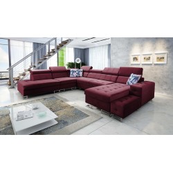 Narożnik Fusion X z funkcją spania w tkaninie Welur | Hydrofobowa, Magic Velvet 2229 | Idealny do Twojego salonu