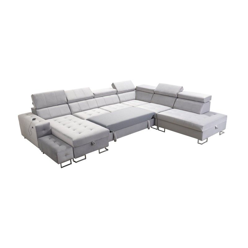 Fusion X corner sofa with a sleeping function in Velvet fabric | Hydrophobic, Magic Velvet 2282 | Perfect for your living room Fusion X corner sofa with a sleeping function in Velvet fabric | Hydrophobic, Magic Velvet 2282 | Perfect for your living room