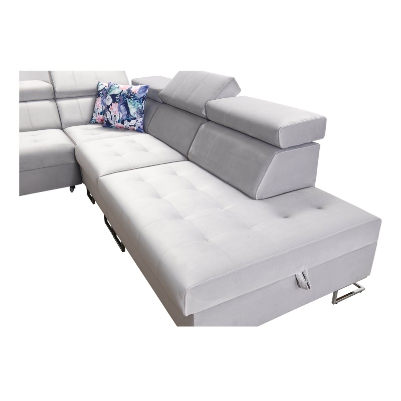 Fusion X corner sofa with a sleeping function in Velvet fabric | Hydrophobic, Magic Velvet 2282 | Perfect for your living room Fusion X corner sofa with a sleeping function in Velvet fabric | Hydrophobic, Magic Velvet 2282 | Perfect for your living room