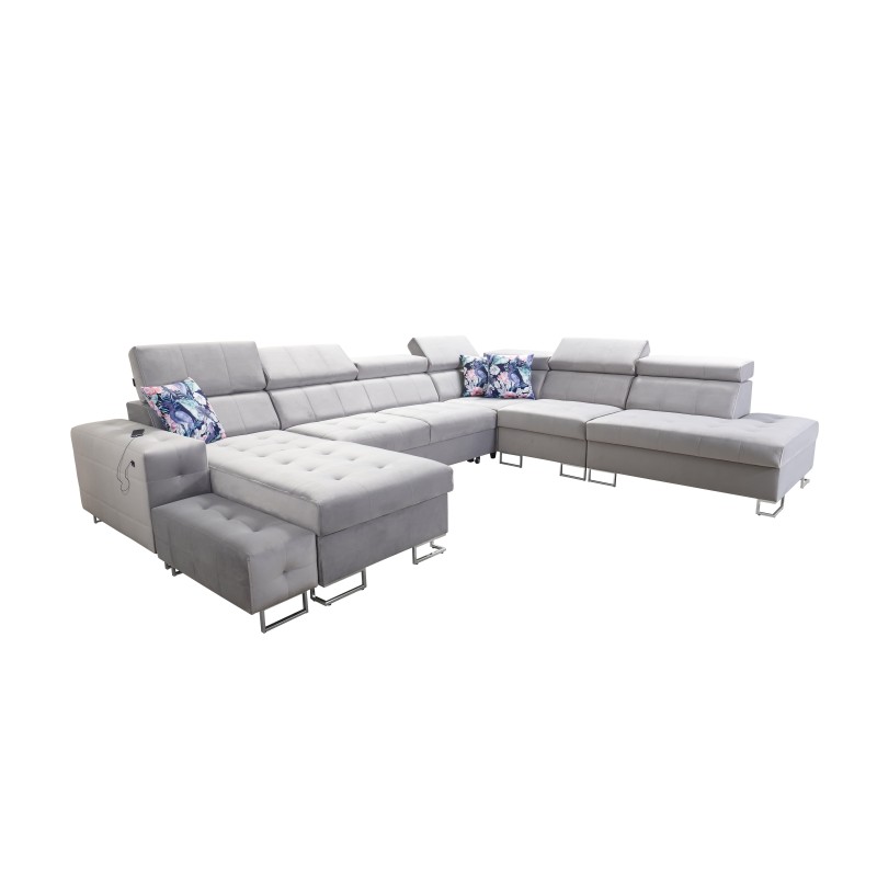 Fusion X corner sofa with a sleeping function in Velvet fabric | Hydrophobic, Magic Velvet 2264 | Perfect for your living room Fusion X corner sofa with a sleeping function in Velvet fabric | Hydrophobic, Magic Velvet 2264 | Perfect for your living room