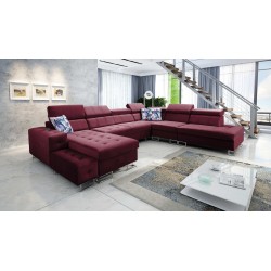 Narożnik Fusion X z funkcją spania w tkaninie Welur | Hydrofobowa, Magic Velvet 2229 | Idealny do Twojego salonu