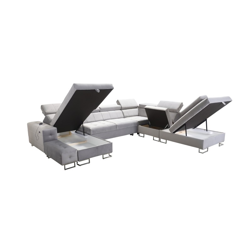 Fusion X corner sofa with a sleeping function in Velour fabric | Hydrophobic, Magic Velvet 2299 | Perfect for your living room Fusion X corner sofa with a sleeping function in Velour fabric | Hydrophobic, Magic Velvet 2299 | Perfect for your living room