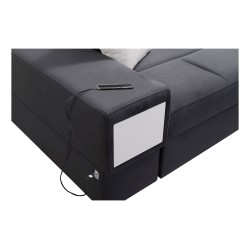 Narożnik w kształcie U Porto VI z funkcją spania, wysuwana szuflada oraz port usb tkanina Casablanca 2301 Narożnik w kształcie U Porto VI z funkcją spania, wysuwana szuflada oraz port usb tkanina Casablanca 2301