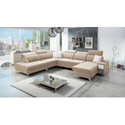 Sofá esquinero en forma de U Porto X: un mueble cómodo y elegante con función de cama