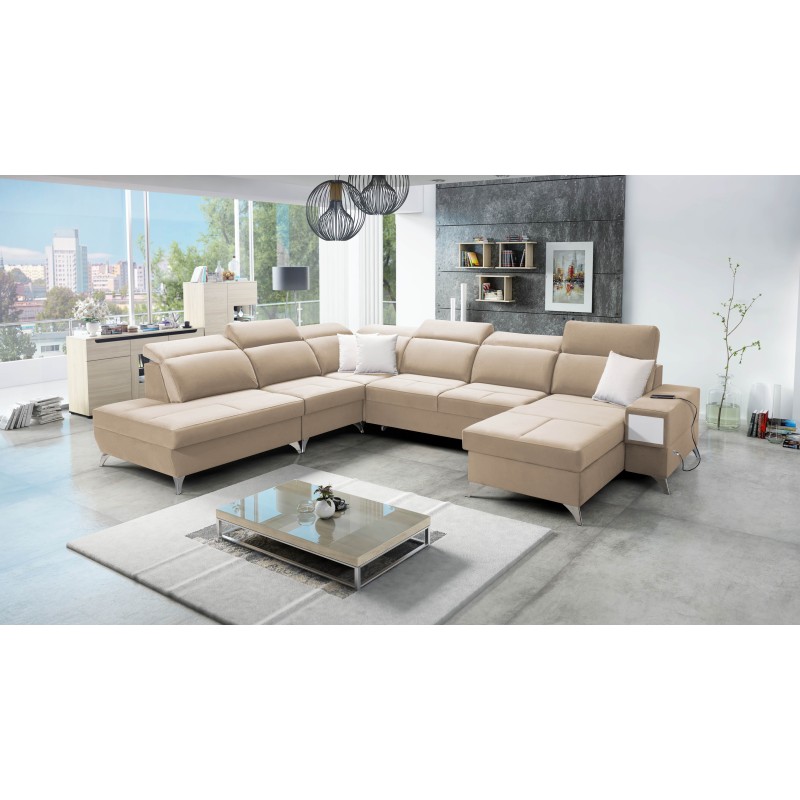 Sofá esquinero en forma de U Porto X: un mueble cómodo y elegante con función de cama Sofá esquinero en forma de U Porto X: un mueble cómodo y elegante con función de cama