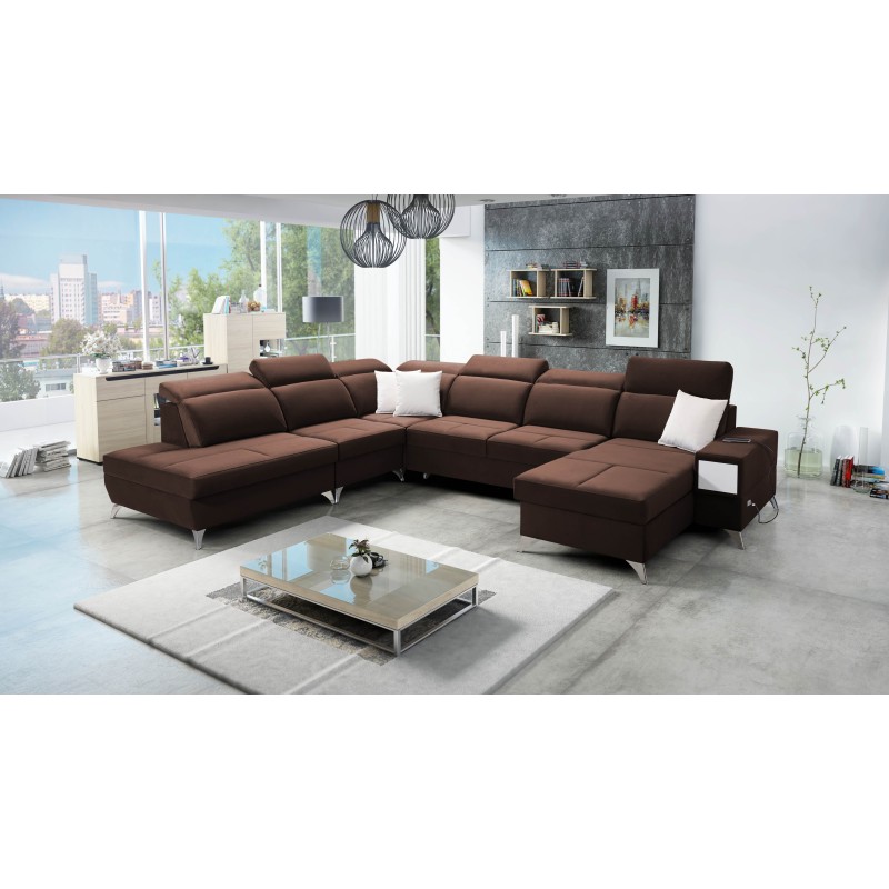 Sofá esquinero en forma de U Porto X: un mueble cómodo y elegante con función de cama Sofá esquinero en forma de U Porto X: un mueble cómodo y elegante con función de cama