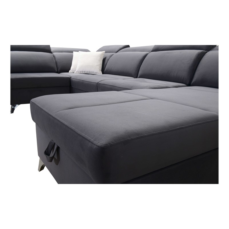 Sofá esquinero en forma de U Porto X: un mueble cómodo y elegante con función de cama Sofá esquinero en forma de U Porto X: un mueble cómodo y elegante con función de cama