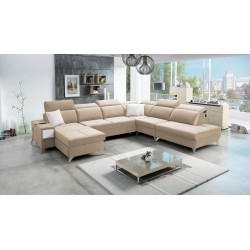 Sofá esquinero en forma de U Porto X: un mueble cómodo y elegante con función de cama