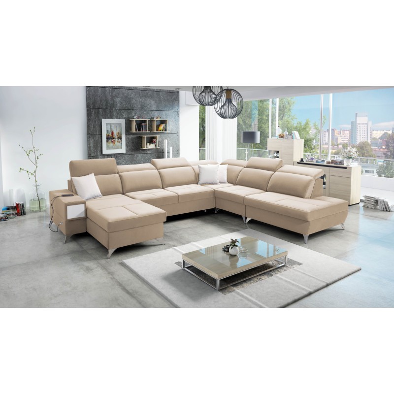 Sofá esquinero en forma de U Porto X: un mueble cómodo y elegante con función de cama Sofá esquinero en forma de U Porto X: un mueble cómodo y elegante con función de cama