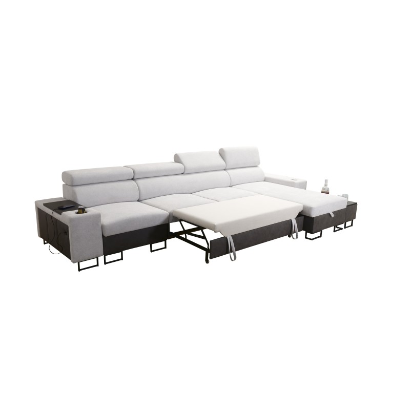 Narożnik Prestige XII Maxi z funkcją spania i portem usb tkanina Freya 210.24 + Tauro 8207 Narożnik Prestige XII Maxi z funkcją spania i portem usb tkanina Freya 210.24 + Tauro 8207