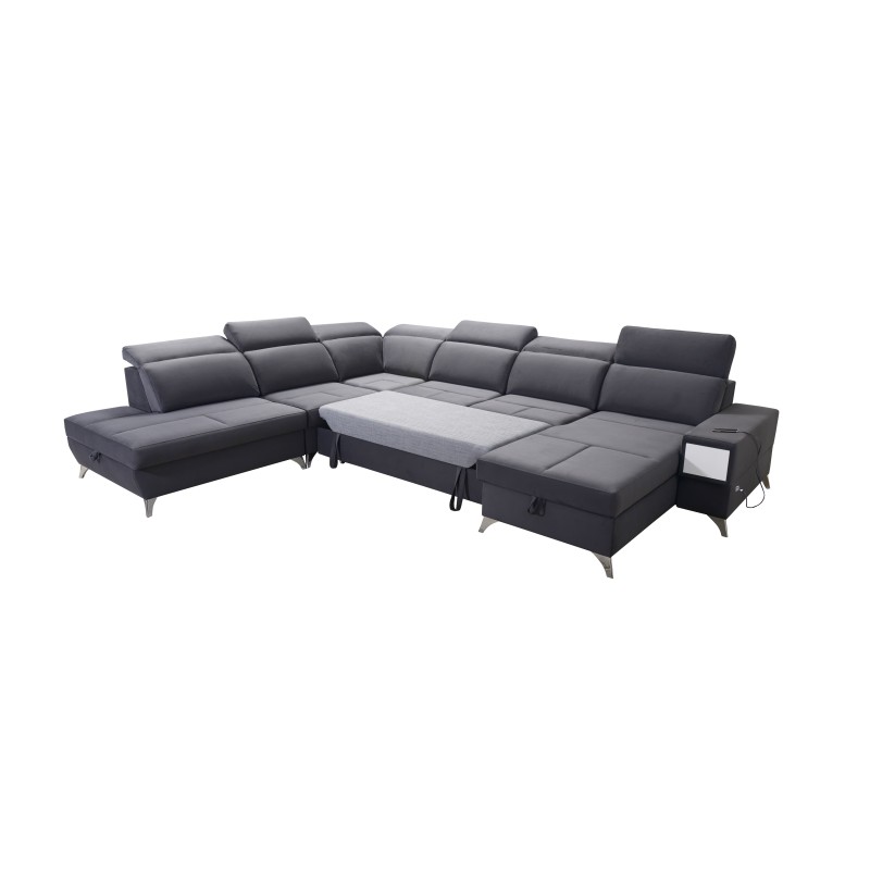 Sofá esquinero en forma de U Porto X: un mueble cómodo y elegante con función de cama Sofá esquinero en forma de U Porto X: un mueble cómodo y elegante con función de cama
