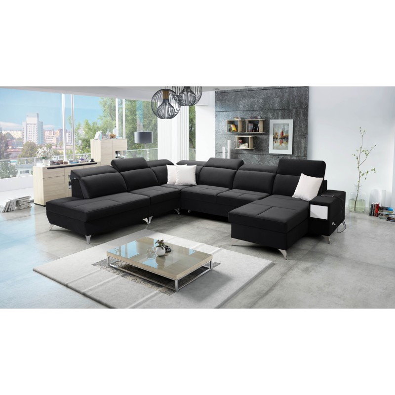 Sofá esquinero en forma de U Porto X: un mueble cómodo y elegante con función de cama Sofá esquinero en forma de U Porto X: un mueble cómodo y elegante con función de cama