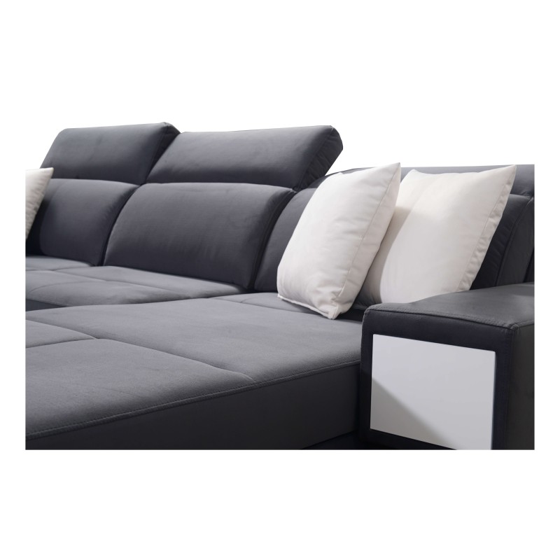 Sofá esquinero en forma de U Porto X: un mueble cómodo y elegante con función de cama Sofá esquinero en forma de U Porto X: un mueble cómodo y elegante con función de cama