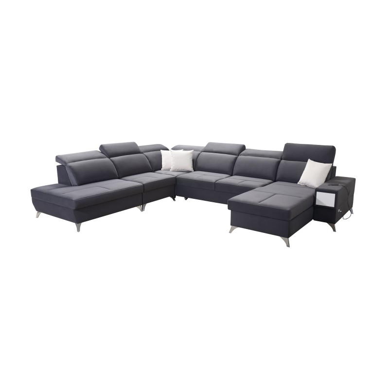 Sofá esquinero en forma de U Porto X: un mueble cómodo y elegante con función de cama Sofá esquinero en forma de U Porto X: un mueble cómodo y elegante con función de cama