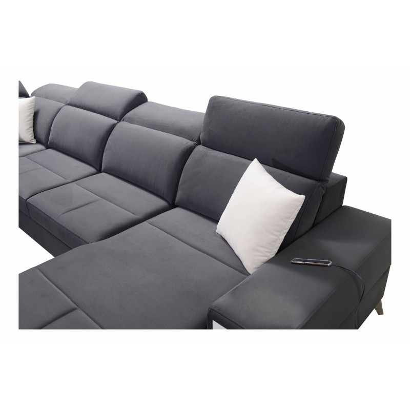 Sofá esquinero en forma de U Porto X: un mueble cómodo y elegante con función de cama Sofá esquinero en forma de U Porto X: un mueble cómodo y elegante con función de cama