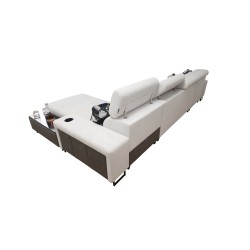 Narożnik Prestige XII Maxi z funkcją spania i portem usb tkanina Freya 210.20 + Tauro 8207 Narożnik Prestige XII Maxi z funkcją spania i portem usb tkanina Freya 210.20 + Tauro 8207
