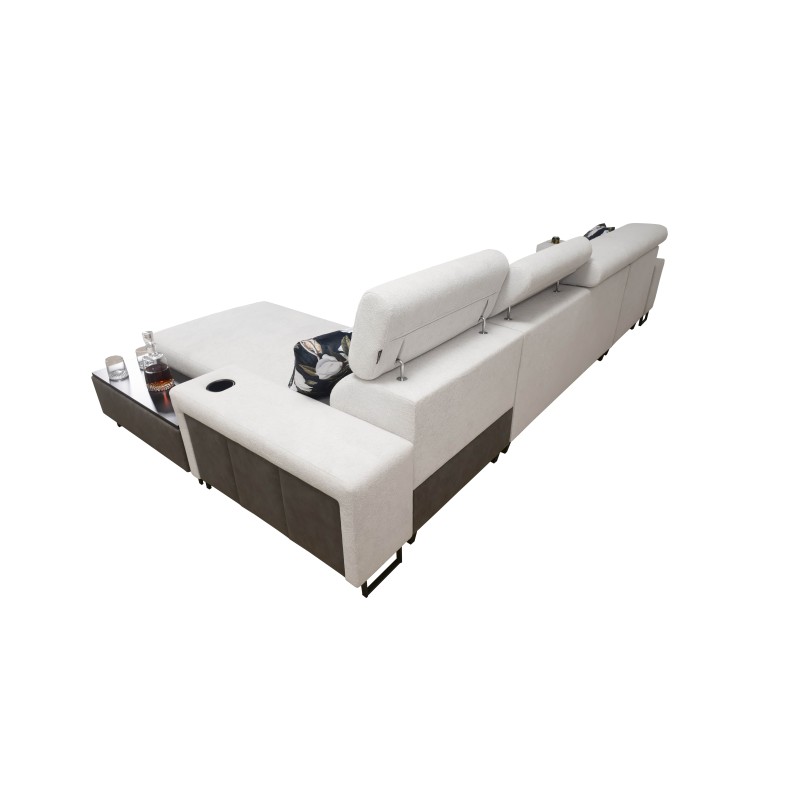 Narożnik Prestige XII Maxi z funkcją spania i portem usb tkanina Freya 210.20 + Tauro 8207 Narożnik Prestige XII Maxi z funkcją spania i portem usb tkanina Freya 210.20 + Tauro 8207