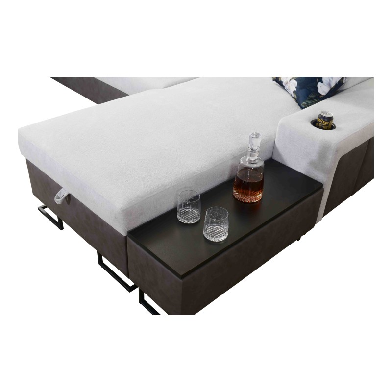 Narożnik Prestige XII Maxi z funkcją spania i portem usb tkanina Freya 210.08 + Tauro 8203 Narożnik Prestige XII Maxi z funkcją spania i portem usb tkanina Freya 210.08 + Tauro 8203