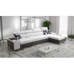 Narożnik Prestige XII Maxi z funkcją spania i portem usb tkanina Freya 210.18 + Tauro 8207