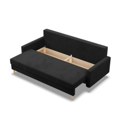 Kanapa BLANK , Rodzaj tkaniny - I grupa, Wypełnienie - Piankowe, Kolor - CZARNY Kanapa BLANK , Rodzaj tkaniny - I grupa, Wypełnienie - Piankowe, Kolor - CZARNY