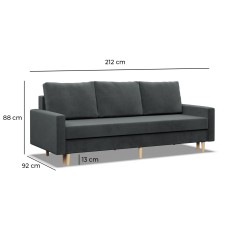 Sofa BLANK, Type of fabric - Group I, Filling - Foam, Color - BROWN Sofa BLANK, Type of fabric - Group I, Filling - Foam, Color - BROWN