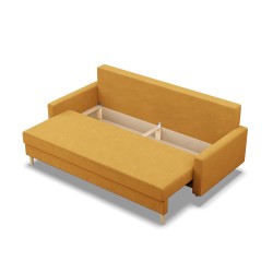 Kanapa BLANK , Rodzaj tkaniny - II grupa, Wypełnienie - Sprężynowe, Kolor - ŻÓŁTY Kanapa BLANK , Rodzaj tkaniny - II grupa, Wypełnienie - Sprężynowe, Kolor - ŻÓŁTY