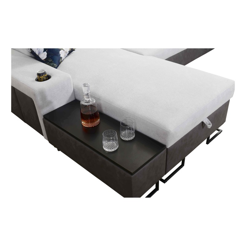 Narożnik Prestige XII Maxi z funkcją spania i portem usb tkanina Freya 210.24 + Tauro 8207 Narożnik Prestige XII Maxi z funkcją spania i portem usb tkanina Freya 210.24 + Tauro 8207