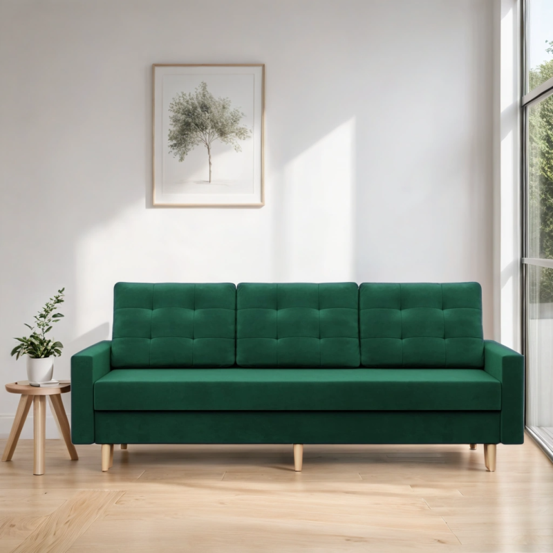 Sofa BLANK, Fabric type - Group II, Filling - Spring, Color - BOTTLE GREEN Sofa BLANK, Fabric type - Group II, Filling - Spring, Color - BOTTLE GREEN