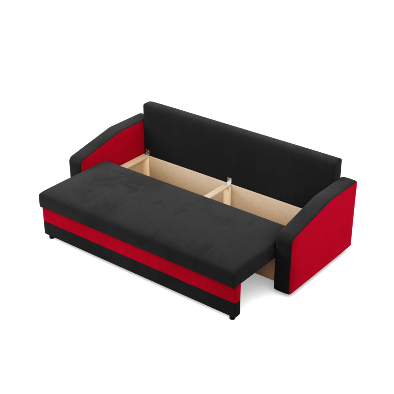 ORION Sofa, Filling - Spring, Color - BLACK + RED ORION Sofa, Filling - Spring, Color - BLACK + RED