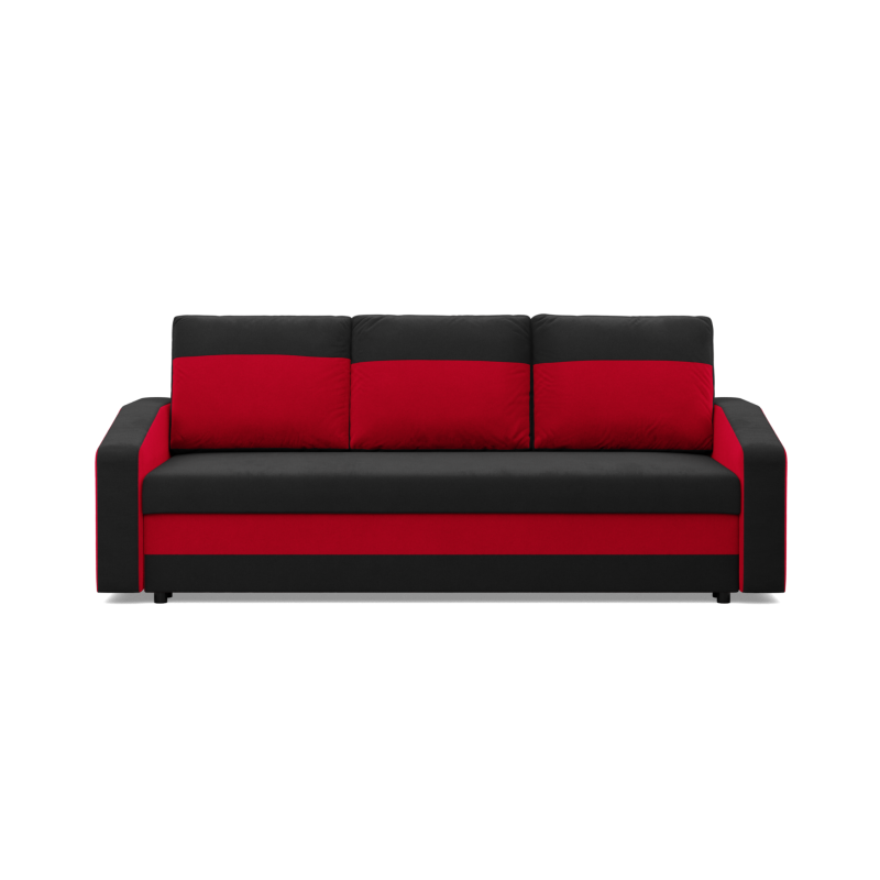 ORION Sofa, Filling - Spring, Color - BLACK + RED ORION Sofa, Filling - Spring, Color - BLACK + RED