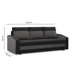 ORION Sofa, Filling - Spring, Color - BLACK + INK ORION Sofa, Filling - Spring, Color - BLACK + INK