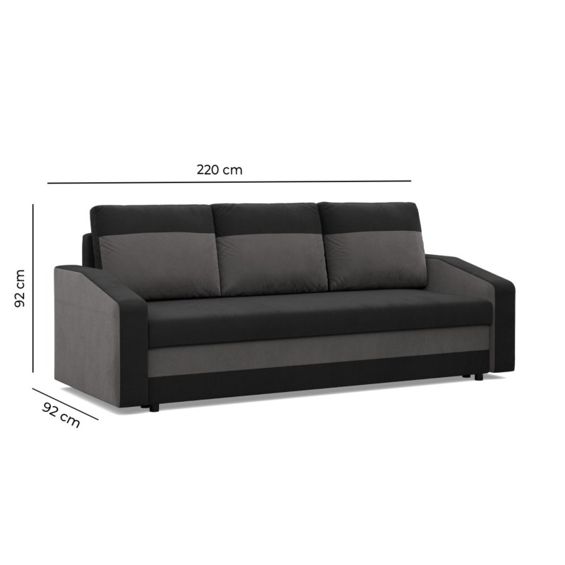 ORION Sofa, Filling - Spring, Color - BLACK + INK ORION Sofa, Filling - Spring, Color - BLACK + INK