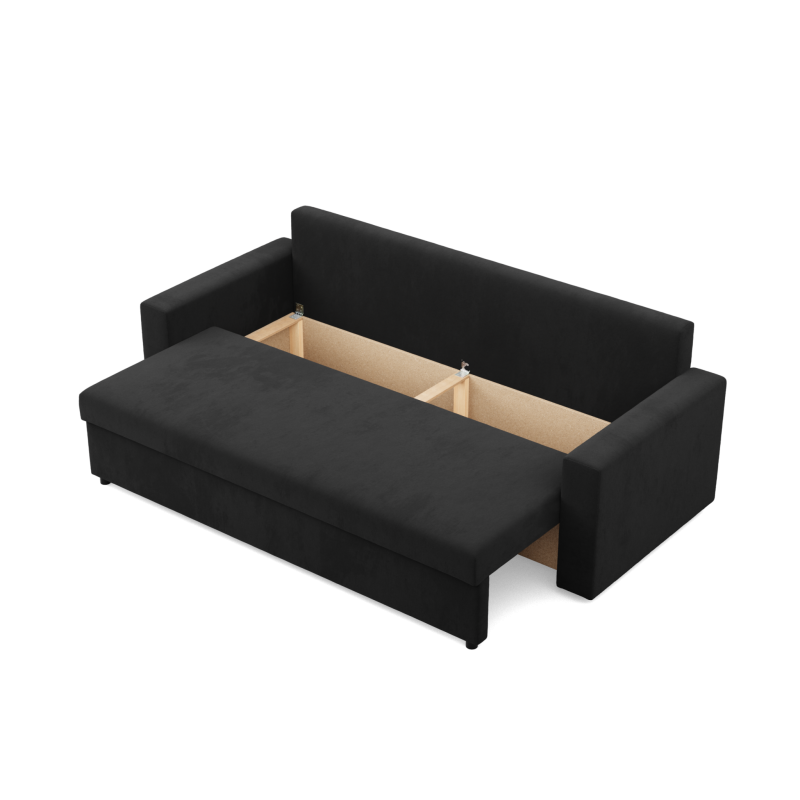 NEO Micro Sofa, Filling - Foam, Color - BLACK, Type of armrest - Straight NEO Micro Sofa, Filling - Foam, Color - BLACK, Type of armrest - Straight