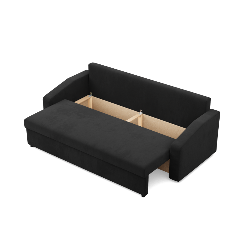 NEO Micro Sofa, Filling - Foam, Color - BLACK, Type of armrest - Slanted NEO Micro Sofa, Filling - Foam, Color - BLACK, Type of armrest - Slanted