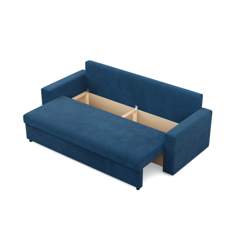 NEO Poso Sofa, Filling - Spring, Color - NAVY BLUE, Armrest Type - Straight NEO Poso Sofa, Filling - Spring, Color - NAVY BLUE, Armrest Type - Straight