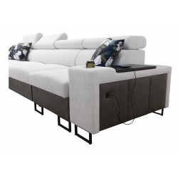 Narożnik Prestige XII Maxi z funkcją spania i portem usb tkanina Freya 210.20 + Tauro 8207 Narożnik Prestige XII Maxi z funkcją spania i portem usb tkanina Freya 210.20 + Tauro 8207