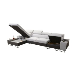 Narożnik Prestige XII Maxi z funkcją spania i portem usb tkanina Freya 210.02 + Tauro 8203 Narożnik Prestige XII Maxi z funkcją spania i portem usb tkanina Freya 210.02 + Tauro 8203
