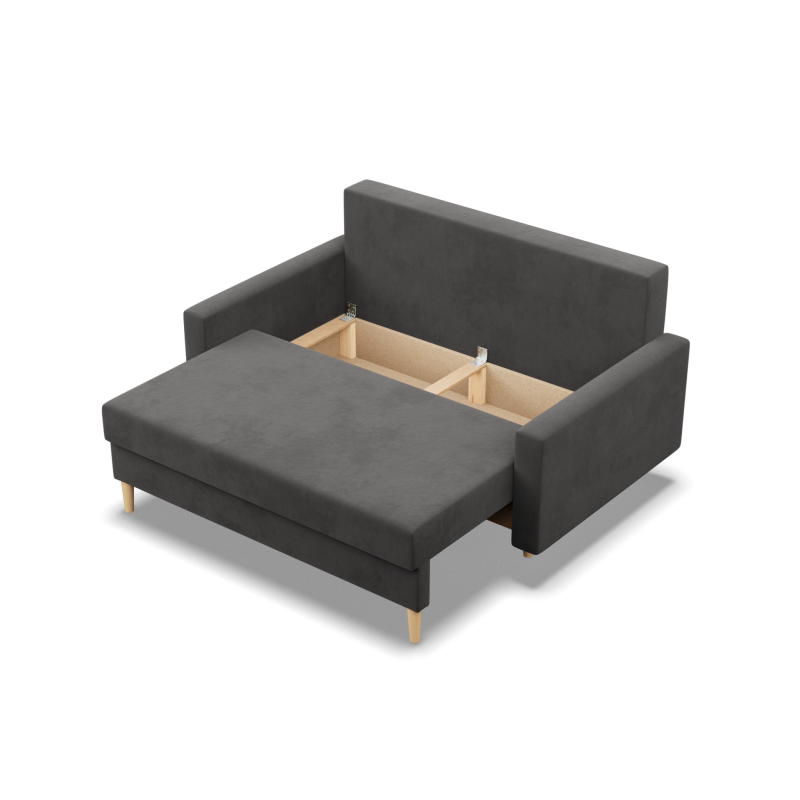 Sofa BLANK , Rodzaj tkaniny - I grupa, Wypełnienie - Piankowe, Kolor - SZARY Sofa BLANK , Rodzaj tkaniny - I grupa, Wypełnienie - Piankowe, Kolor - SZARY