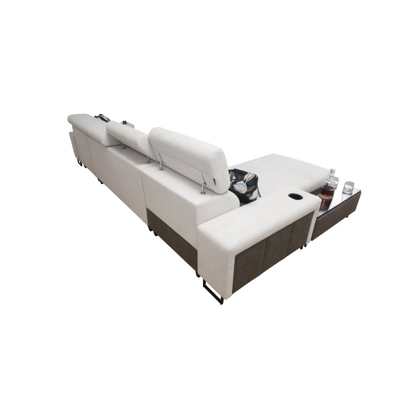 Narożnik Prestige XII Maxi z funkcją spania i portem usb tkanina Freya 210.18 + Tauro 8207 Narożnik Prestige XII Maxi z funkcją spania i portem usb tkanina Freya 210.18 + Tauro 8207