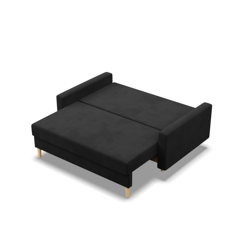 Sofa BLANK , Rodzaj tkaniny - I grupa, Wypełnienie - Piankowe, Kolor - CZARNY Sofa BLANK , Rodzaj tkaniny - I grupa, Wypełnienie - Piankowe, Kolor - CZARNY