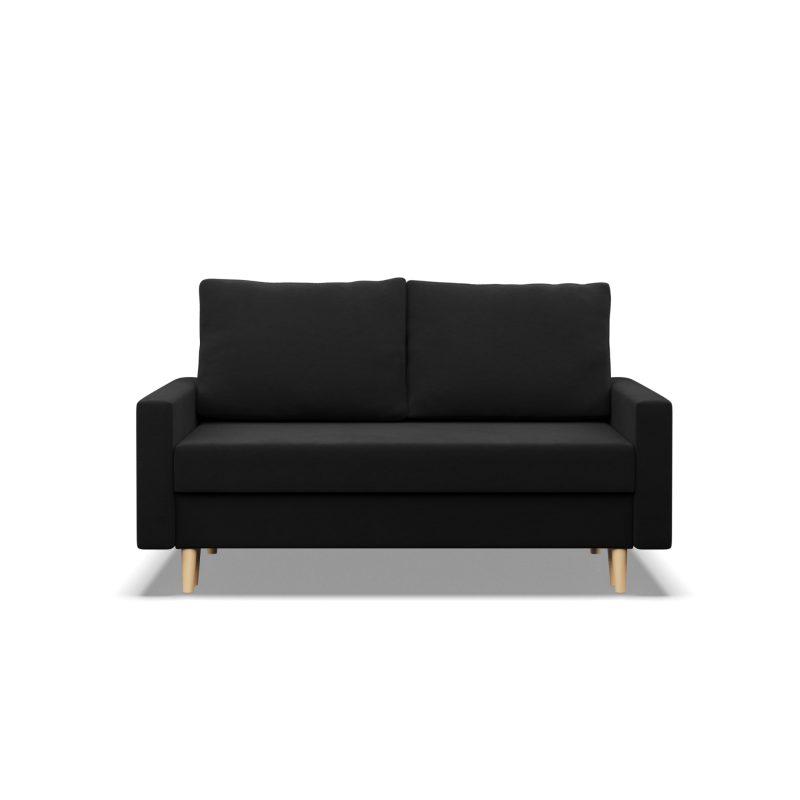 Sofa BLANK , Rodzaj tkaniny - I grupa, Wypełnienie - Piankowe, Kolor - CZARNY Sofa BLANK , Rodzaj tkaniny - I grupa, Wypełnienie - Piankowe, Kolor - CZARNY